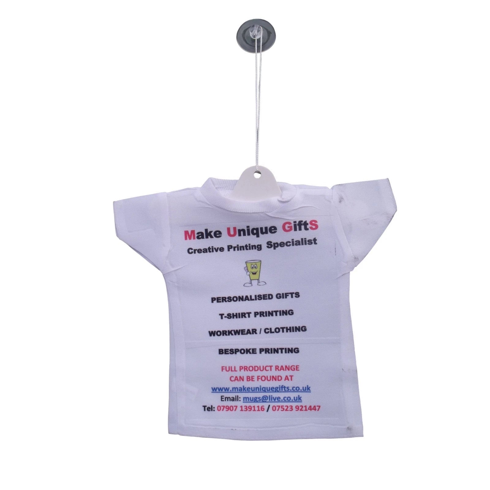 Personalised Car Hanging Mini T-Shirt